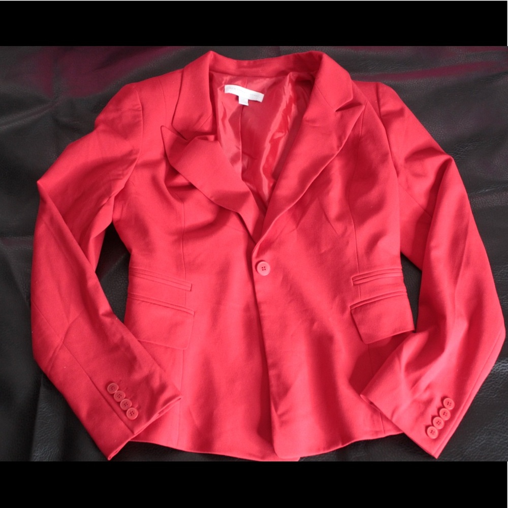 Red NY&Co Button Front Blazer